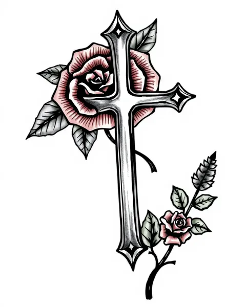 La signification derrière le tatouage de croix et de rose