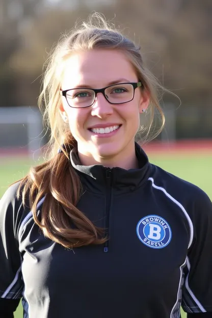 La tactique du entraîneur de football des filles brunes Rebecca Seigel