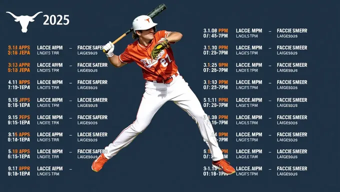 Le Calendrier de Baseball des Longhorns du Texas 2025 Révélé au Public