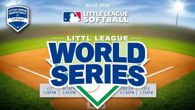 Le Calendrier du Championnat du Monde de Softball de Little League 2025