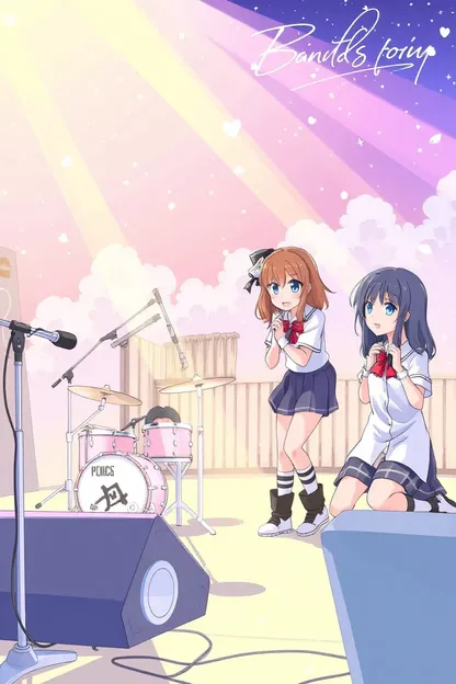 Le Groupe de Musique des Filles Cry Booru joue une Mélodie Puissante