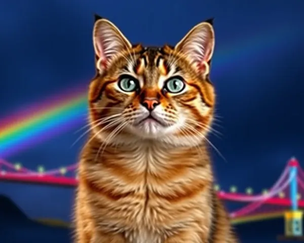 Le Pont de l'arc-en-ciel : un voyage coloré du chat