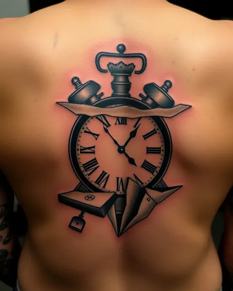 Le Tatouage d'une montre brisée : Tatouage et montre brisée