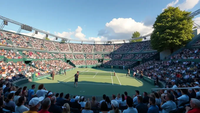 Le WTA Stuttgart 2025 : Zone des fans à être mise en place