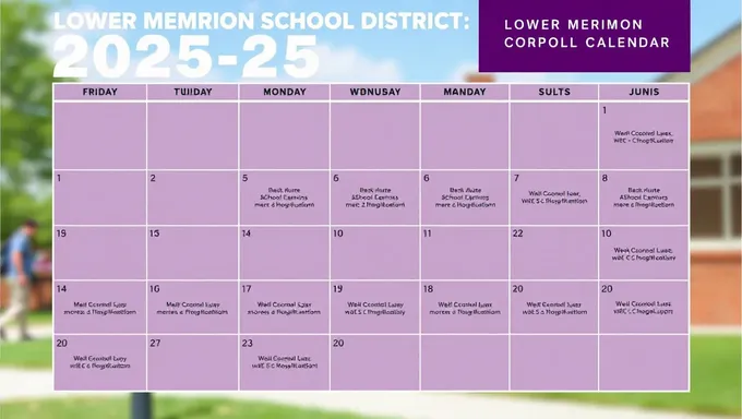 Le calendrier 2025-25 du district scolaire de Lower Merion est publié