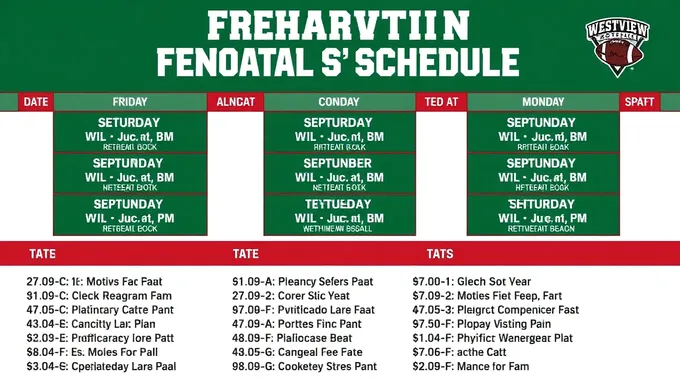 Le calendrier de football de l'école secondaire Westview 2025 est publié