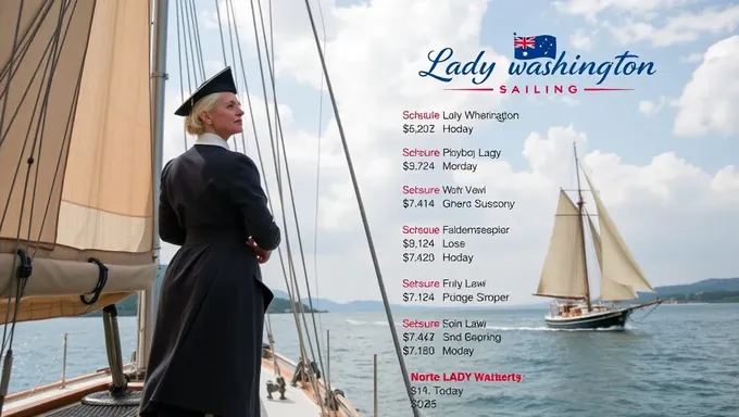 Le calendrier de navigation de Lady Washington 2025 est officiellement annoncé