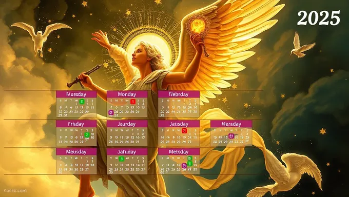 Le calendrier des anges pour 2025 est révélé