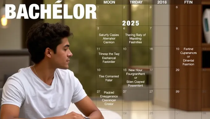 Le calendrier du Bachelor 2025 est publié pour les dates à venir