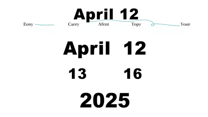 Le compte à rebours jusqu'au 12 avril 2025 est en cours