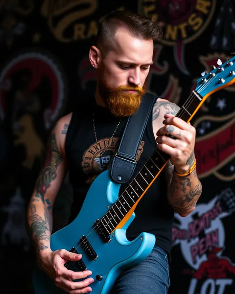 Le guitariste aux nombreux tatouages