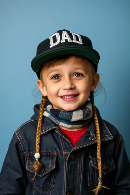 Le père de la fille porte un chapeau pour montrer son affection