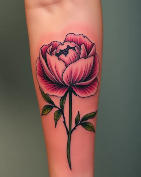 Le sens de tatouage de peonie : une représentation d'honneur