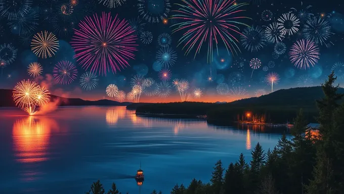 Le spectacle de feu d'artifice du lac de bouleau est programmé pour 2025