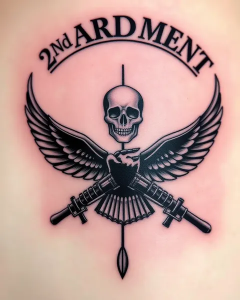 Le symbole de la 2e modification tatoué symbolise la liberté