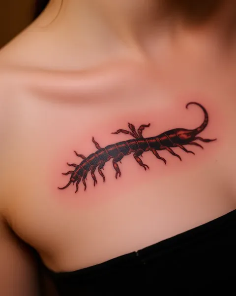 Le tatouage de centipède signifie une symbolique de chance