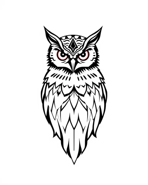 Le tatouage de hibou symbolise la sagesse et l'intuition infaillible