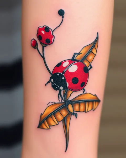 Le tatouage de ladybug : symbole de joie et d'happiness