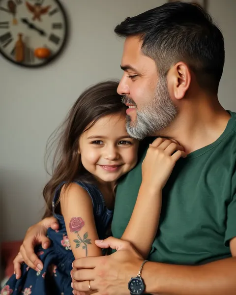 Le tatouage du père de la fille symbolise un lien indestructible