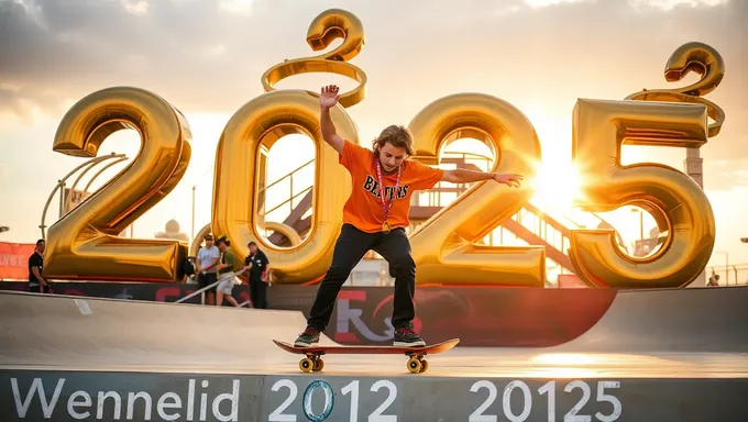 Le vainqueur de la médaille d'or de skateboard en 2025