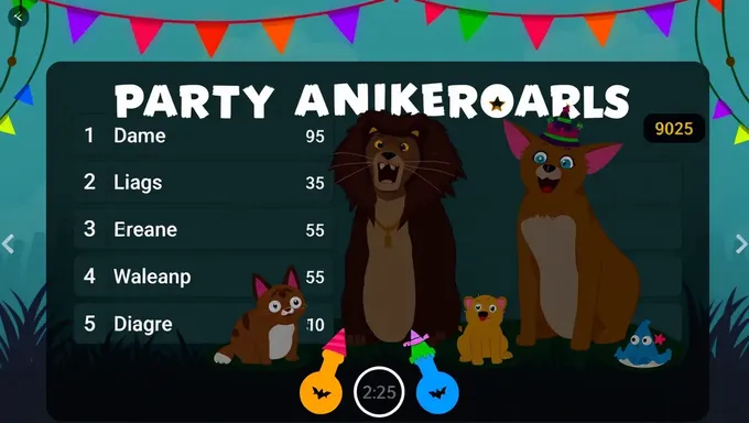 Leaderboard des animaux de la fête 2025 dévoilé