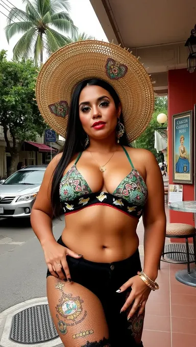 Les Seins Mexicains Grands Apportent la Joie au Party