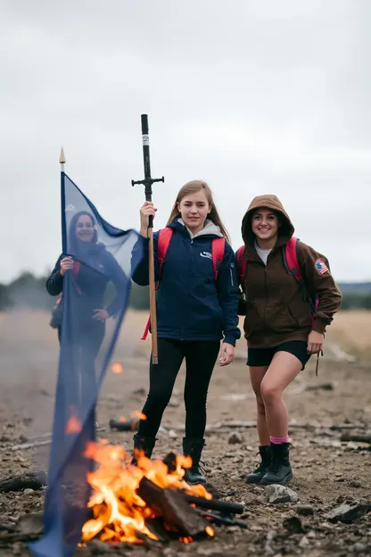 Les filles en feu : émission de télévision de survie avec un titre répété plusieurs fois