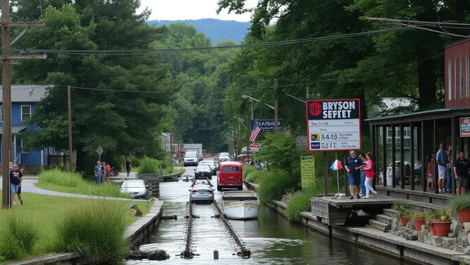 Les habitants de Bryson City, Caroline du Nord en juillet 2025