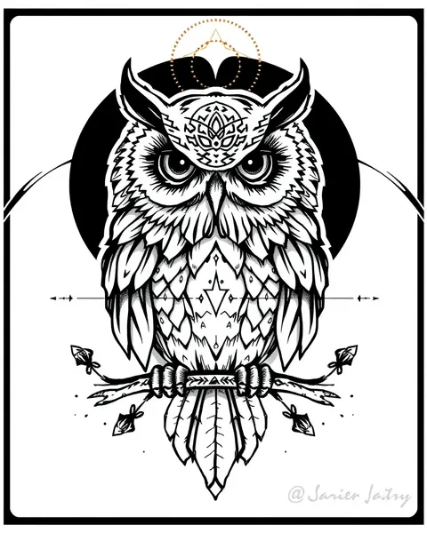 Les hiboux représentent l'importance du tatouage d'hibou