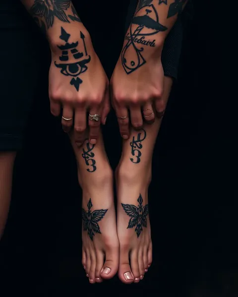 Les hommes avec des tatouages aux pieds : faire un statement