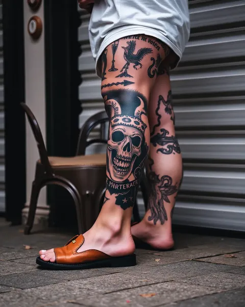 Les hommes avec des tatouages de jambes : une réflexion sur l'identité intérieure