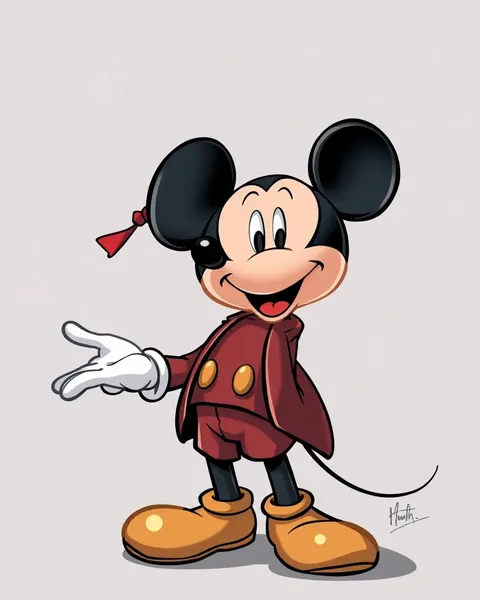 Les images classiques de cartoon de Mickey Mouse