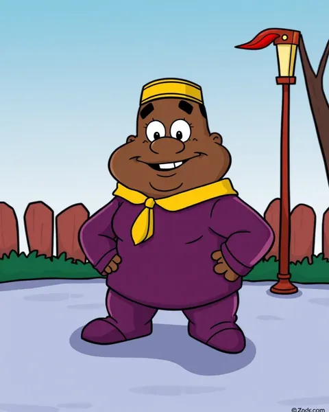 Les images d'illustrations colorées du cartoon de Fat Albert