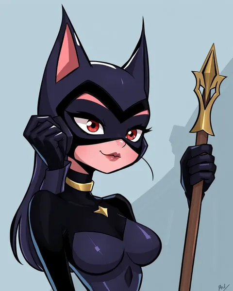 Les images de Catwoman de cartoon illustrent les combats de chats