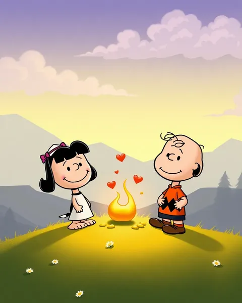 Les images de Peanuts en cartoon mettent en valeur des illustrations colorées