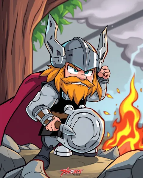 Les images de Thor du cartoon Marvel pour les fans