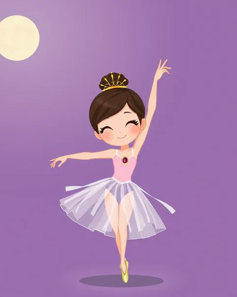 Les images de ballerine en cartoon : illustrations animées belles