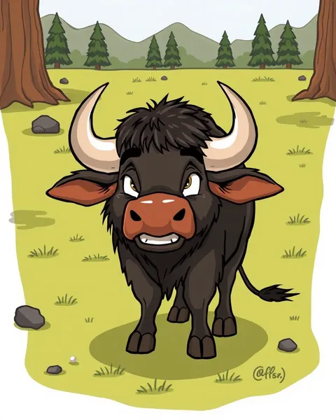 Les images de buffalos en bandes dessinées à haute résolution