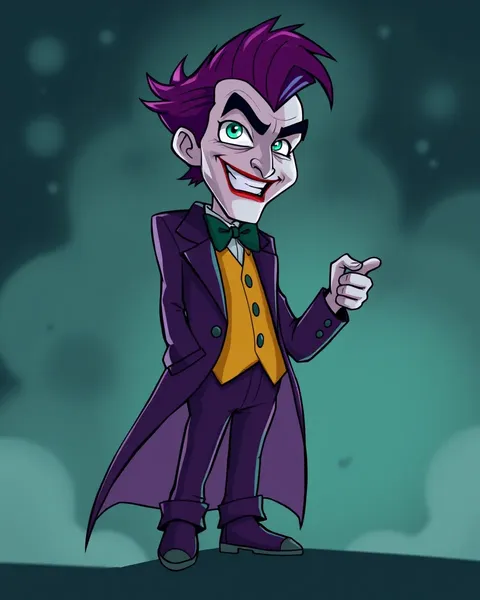 Les images de cartoon de Joker en action