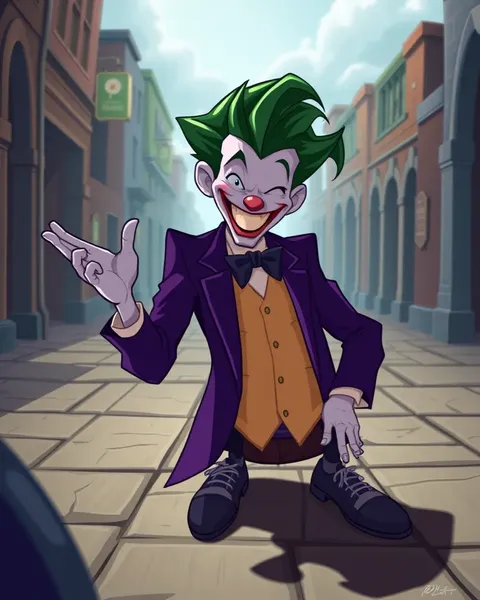 Les images de cartoon de Joker en focus