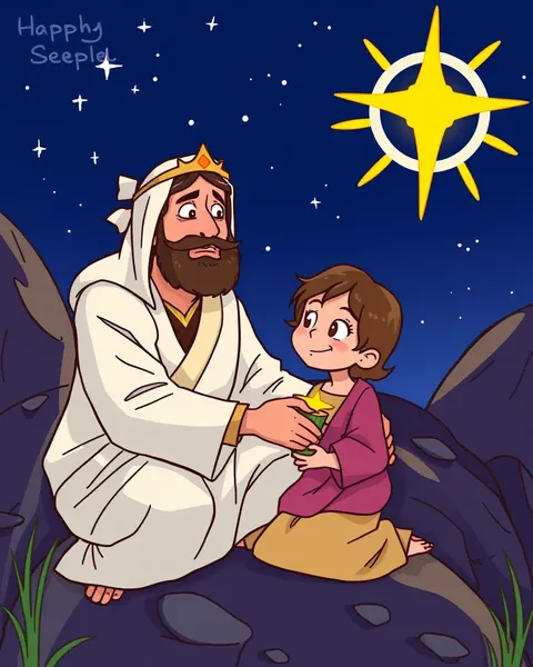 Les images de cartoon de Jésus peuvent être utilisées pour raconter des histoires