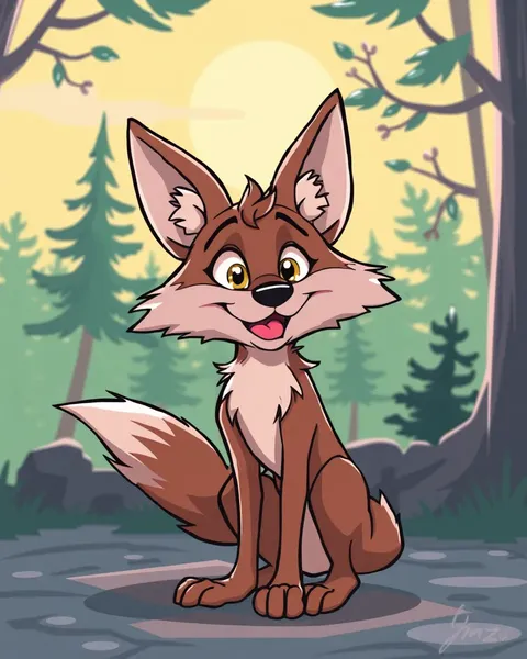 Les images de cartoon de Renard démontrent des illustrations fantaisistes