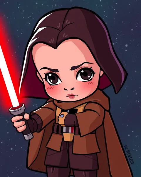 Les images de cartoon de Star Wars : le pouvoir de la force