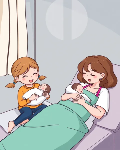 Les images de cartoon de lactation mettent en valeur l'importance du contact cutané