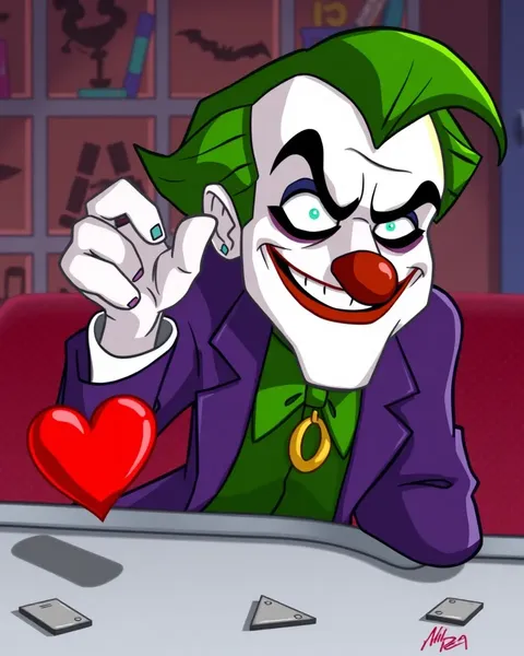 Les images de cartoon du Joker : une maîtrise de l'art