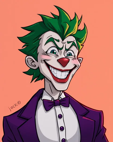 Les images de cartoon du Joker illustrent sa folie