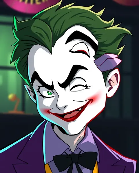 Les images de cartoon du Joker montrent sa folie