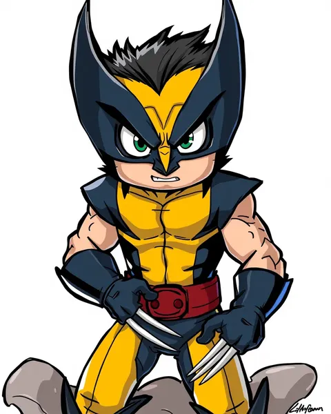 Les images de cartoons de Wolverine apportent le super-héros à la vie