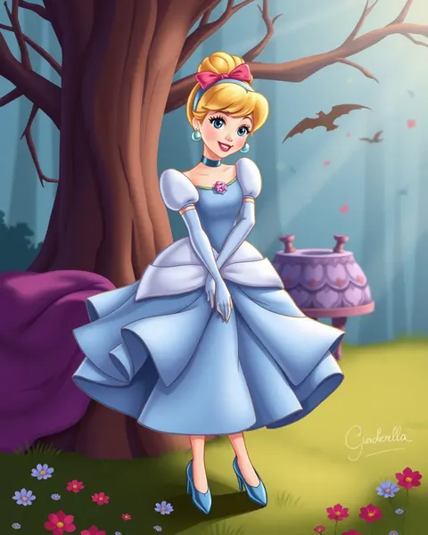 Les images de dessins animés de Cendrillon : illustrations uniques de dessins animés de Cendrillon