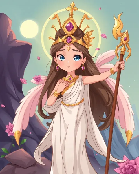 Les images de goddess cartoon apportent la mythologie à la vie